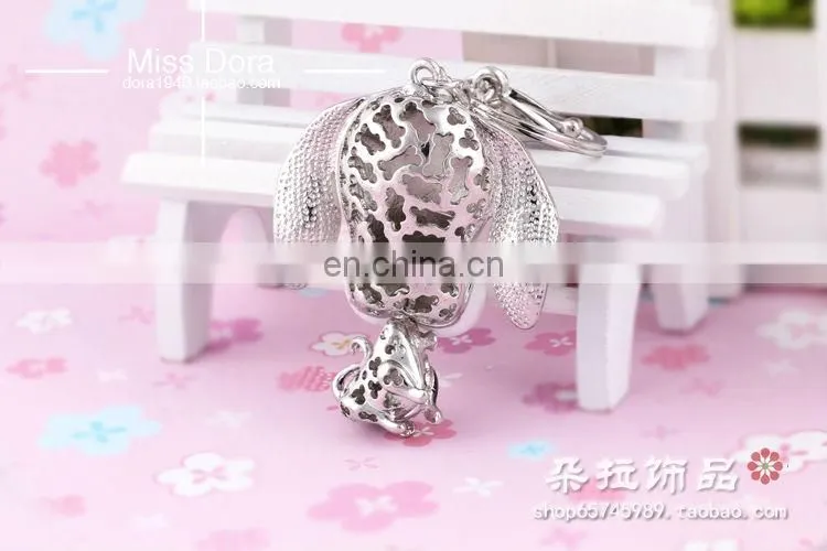 bling bling jewelled dog keychain dog rhinestone keychain CD-KD018
