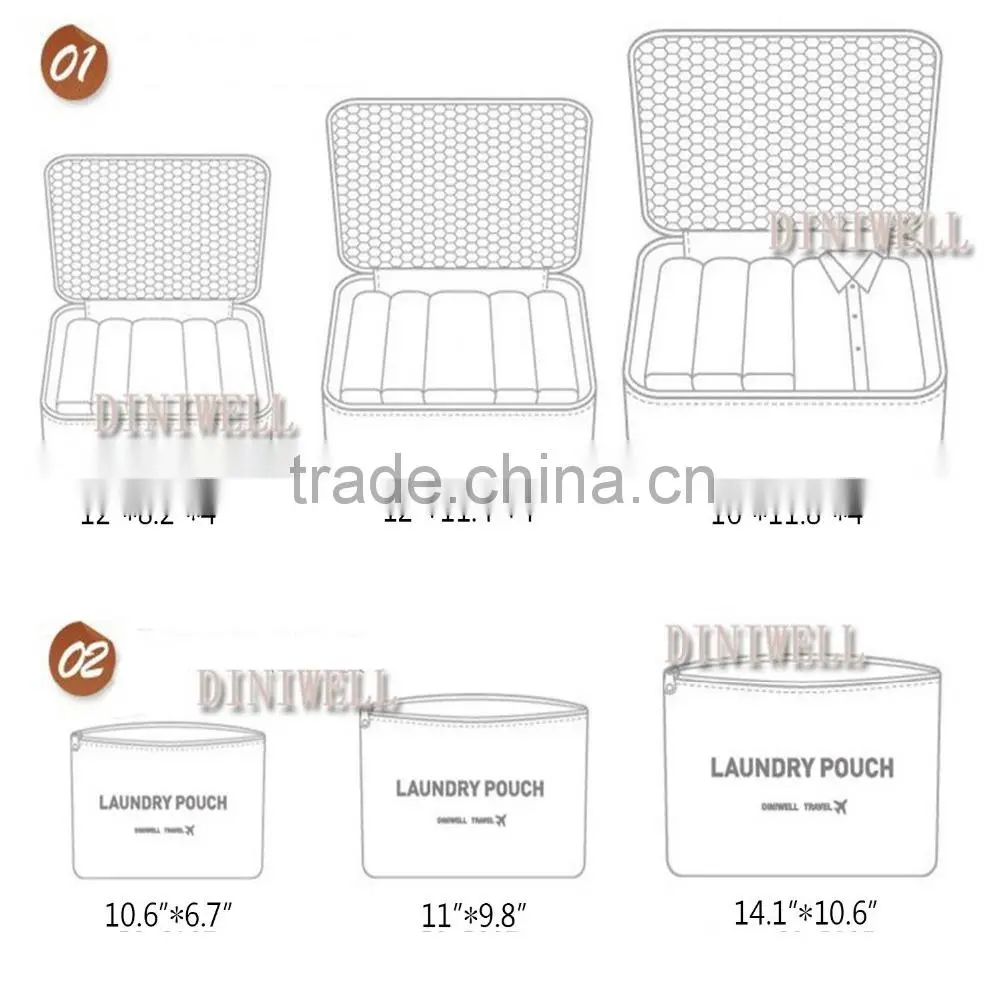 Packing Cubes And Pouches - The Most Light and Handy Travel Cube Set - Set of 6 - Durable, Compact, Multifunctional, Lightweigh