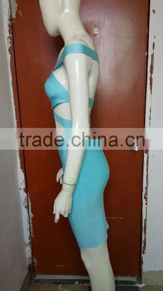 Summer dress 2015 summer new women sey two piece set red blue yellow black purple sey evening party bandage dress Bandage Bodyco