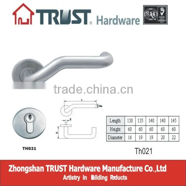 TH021:Stainless Steel Hollow Art door Handles with Escutcheon