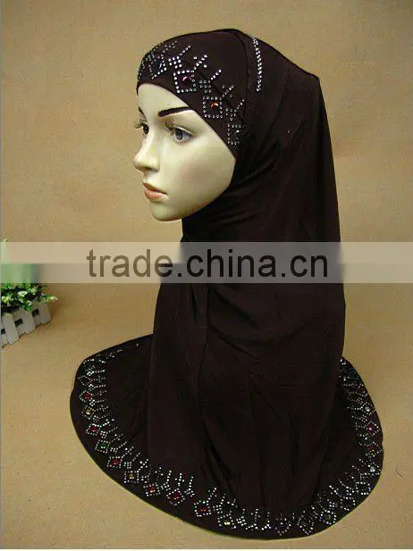 A416 Newest colorful crystal/sequin 70*60cm 2pcs HIJAB