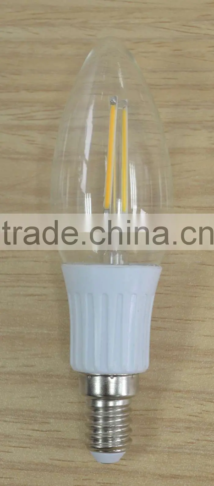 NEW product C37 E14 Base 2W LED Filament Candle Bulb Light