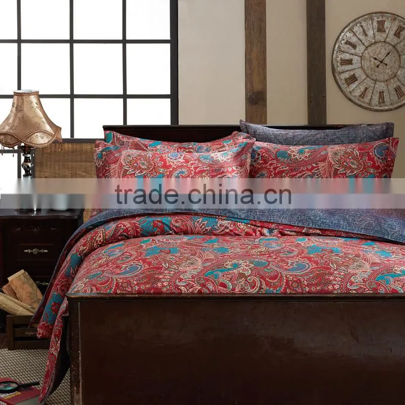 Wholesale price 4pcs comforter set classic style China twin size 100%cotton duvet set