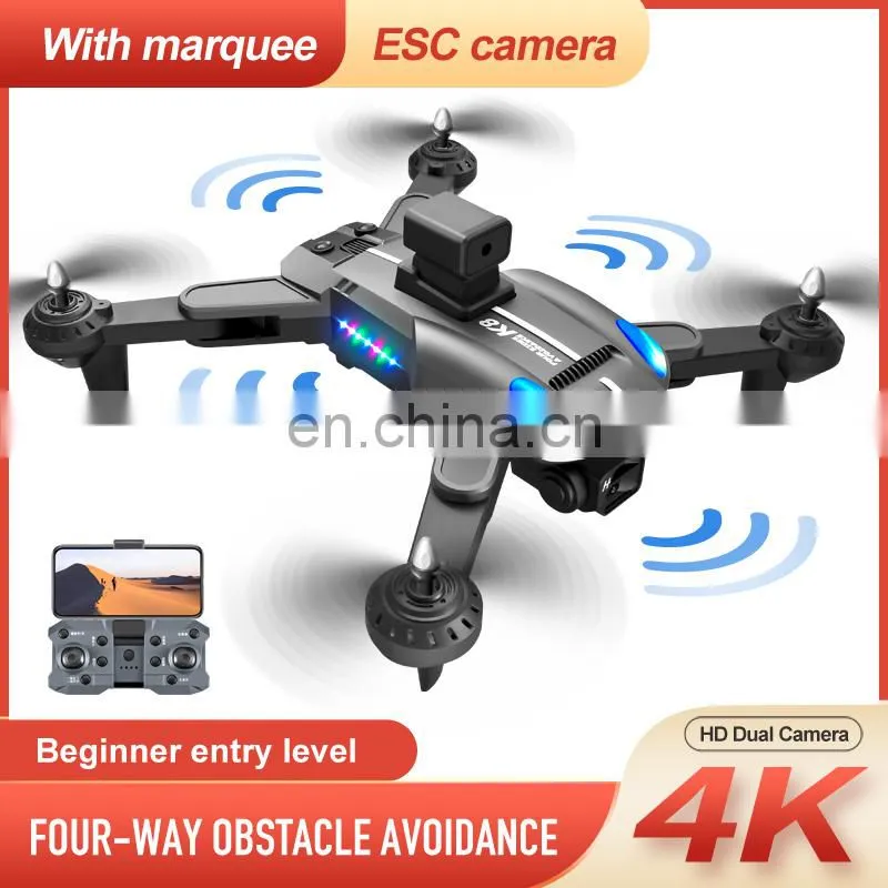 K8 drone 4k Optical flow localization Electric adjustment lens Four-way obstacle avoidance Body LED lights