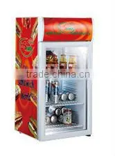 ETL, CE, RoHS,SAA certificated Single glass door mini refrigerator showcase,display cooler