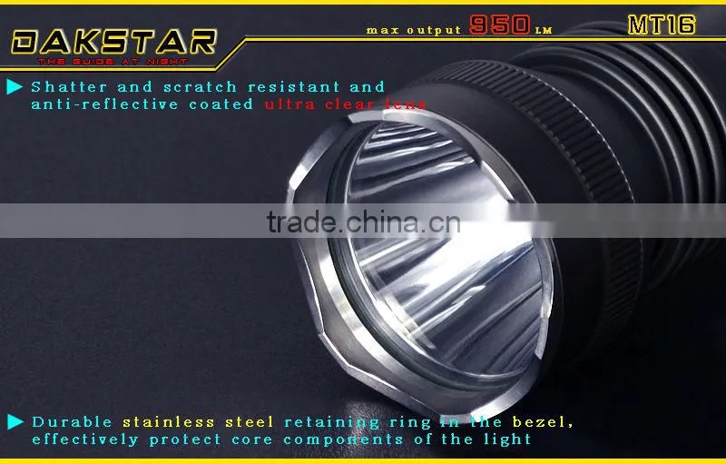 DAKSTAR MT16 XML T6 950LM 18650 High Power Tactical Aluminum LED Military Gun Mount CREE Torch