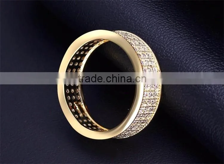 Fine Wedding Band Lead Free Luxury Brass Jewellery Classic Cubic Zircon Ring