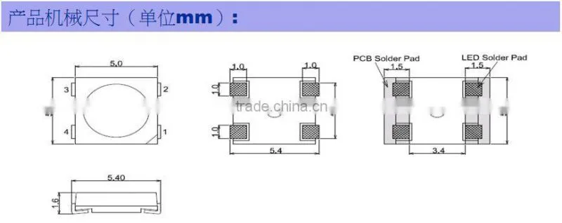 Most popular products china 5050 660nm smd led tube diode