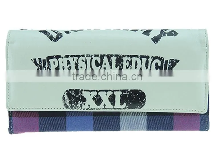 2015 fashion artificial leather wallet for lady
