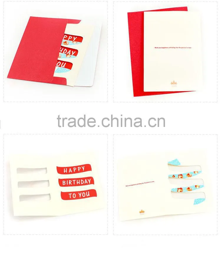 creative fashion happy birthday gift card/birthday greeting card