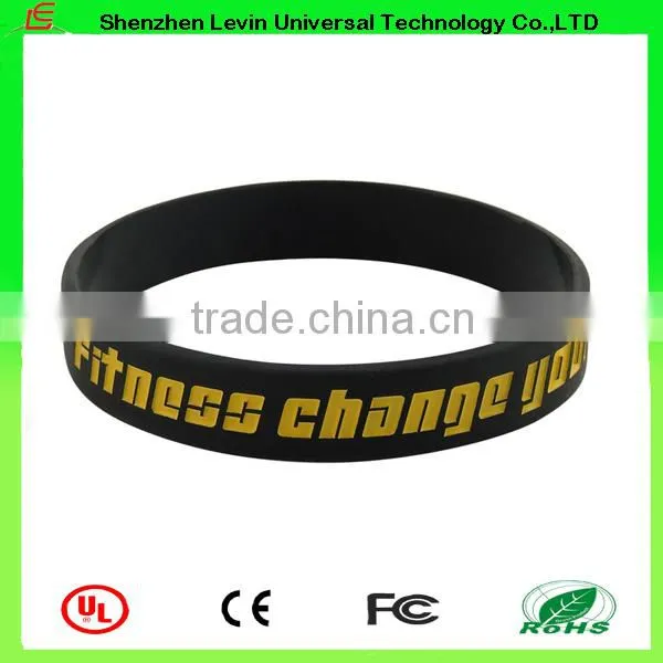 Cheap Recycle Blending Color Printing Personalized Silicone Wristband
