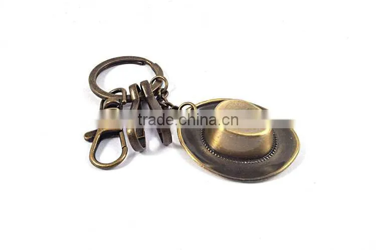 oem keychain factory creative cool cowboy hat keychain