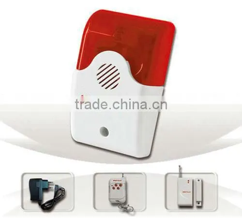 Spot wireless Outdoor sound siren LED flash alarm system with door gap sensor
