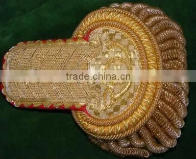 Hand Machine Embroidery Bullion wire Cap Visor Blazer Badges