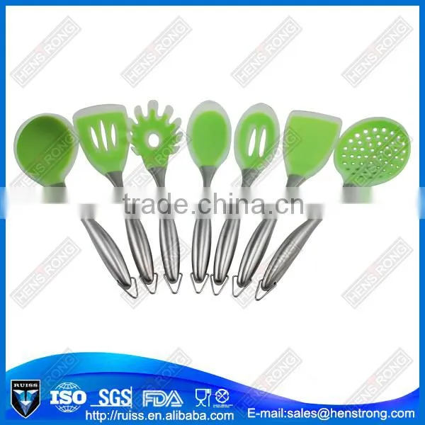 Silicone different type of ladle spoon with stainless steel handle