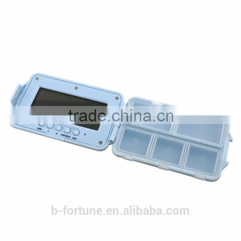TC139 LCD display Light blue Alarm Colorful Digital alarm pill box timer