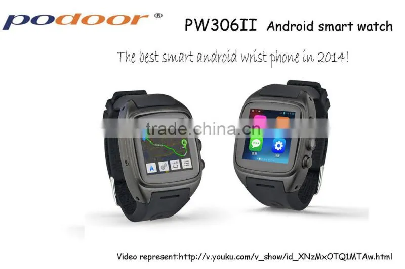 2016 android 4.4 watch 3G video call watch phone with SIM WIFI GPS Pedometer ,video call watch phone