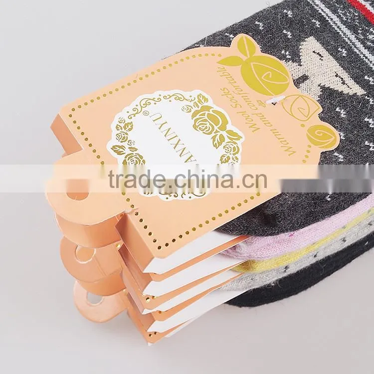 5 Pairs Women Fashion Dress Socks winter rabbit wool socks