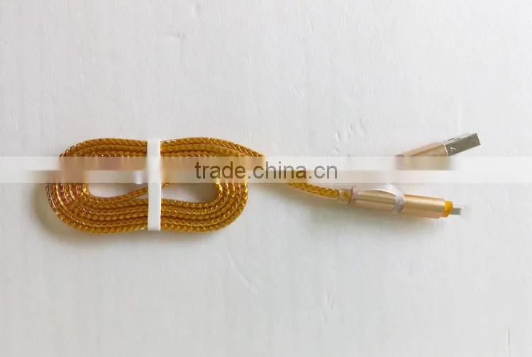 led lighting 8pin micro usb cable, phone charging cable, data usb cable 2in1 usb cable for iPhone