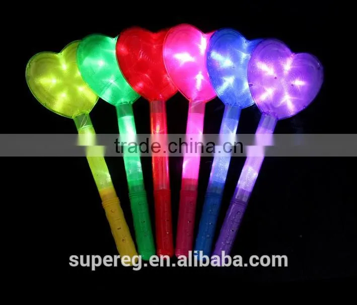 Color Star/Heart LED Light Stick Shiny Cheering Glow Flash Light Stick Christmas Gift Party