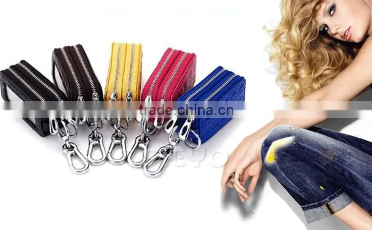 New style portable leather key holder wallet for teenager