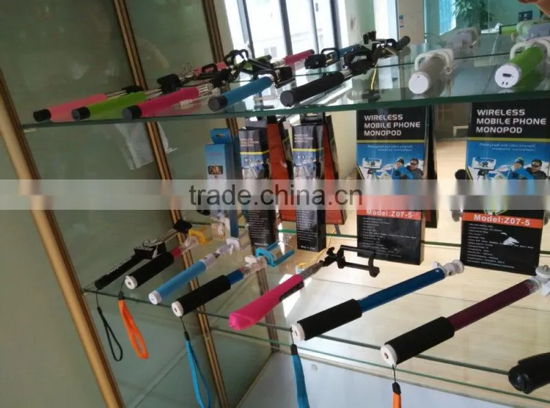 Newest colorful cute silicon cheap monopod selfie stic