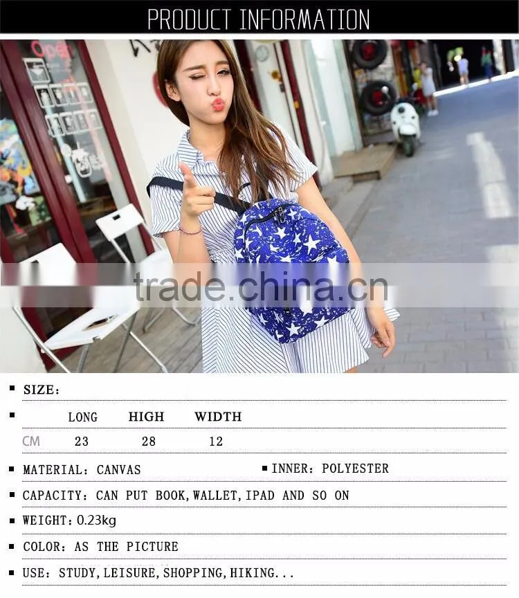 high school students backpack canvas printing girls shoulder bag manufacture