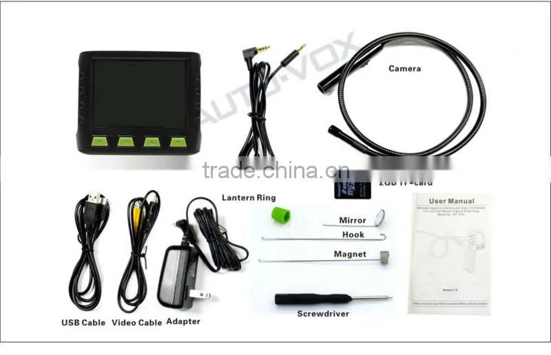 3.5 inch wired usb waterproof endoscope inspection camera with 1m cable