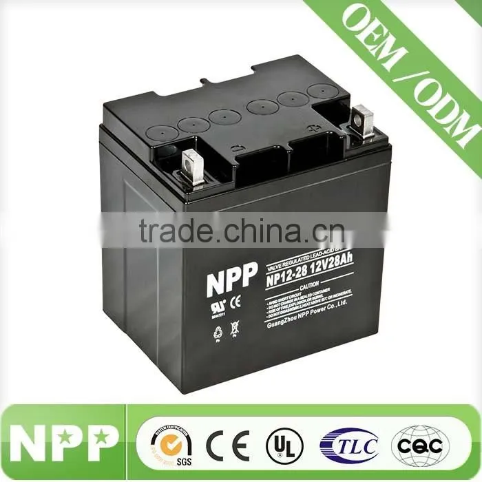 12v28ah China factory hot sale deep cycle battery for alarm security system