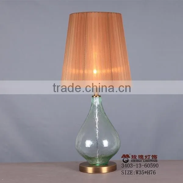aqua lamp glass table
