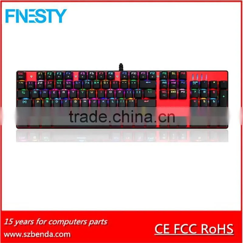 2016 new hot-selling LED Mechanical Backlight Gaming Keyboard
