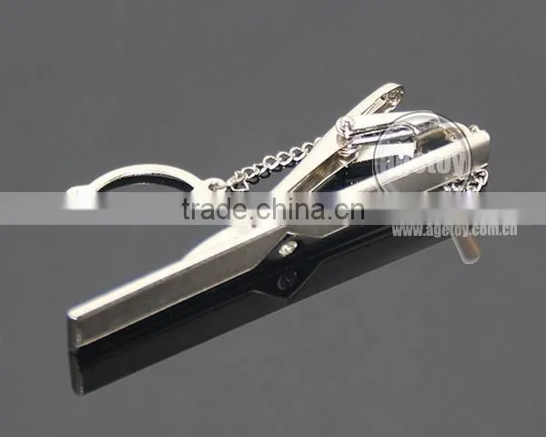 Wholesale Gentleman Silver Simple Necktie Tie Clip Bar Pin Practical Men Style Metal Blank Cheap Tie Clips