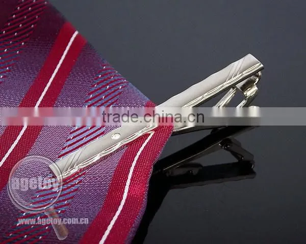 High Quality Alloy Party Simple Necktie Tie Clip Bar Pin Practical Blank Silver Metal Clip Bow Tie