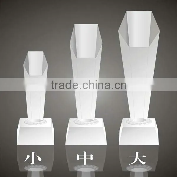 Customized acrylic imitation crystal cricket trophies