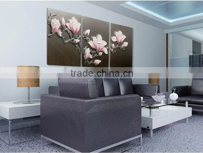 Best Selling Frameles red flower oil painting on canvas