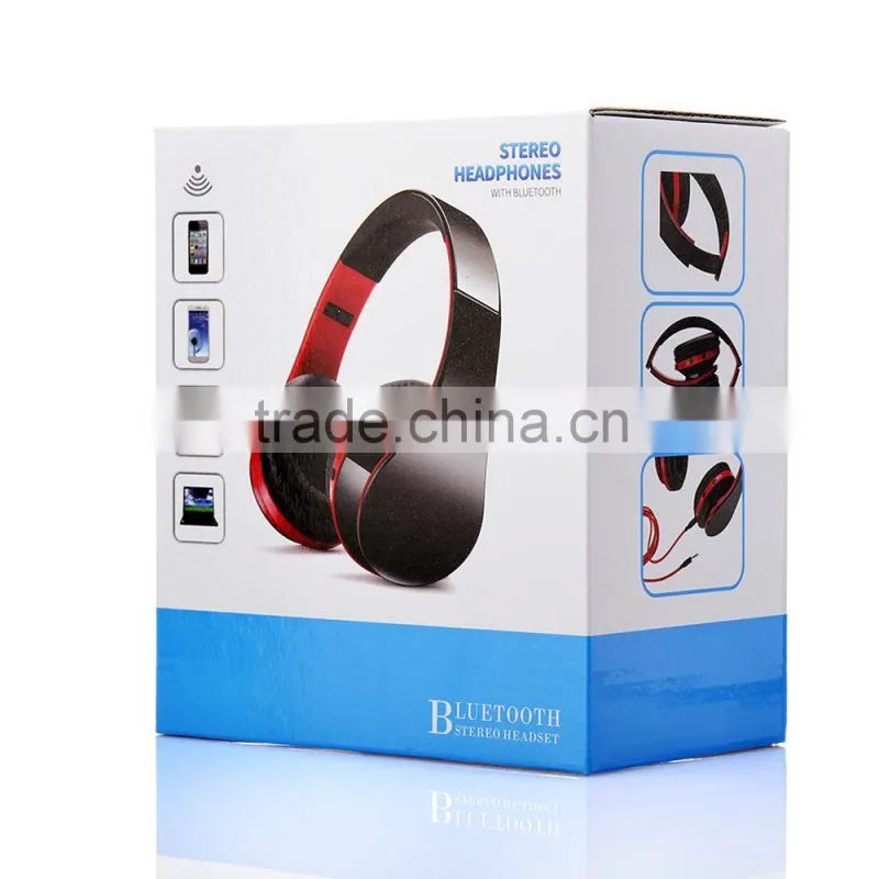 New arrival wireless bluetooth headphone sd card wireless bluetooth stereo headphone with microphone wholesale