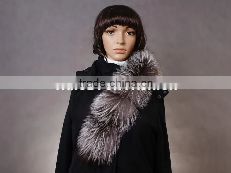 genuine silver fox fur trim for hood