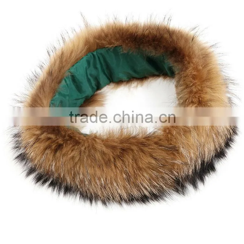 raccoon fur collar, fur trim