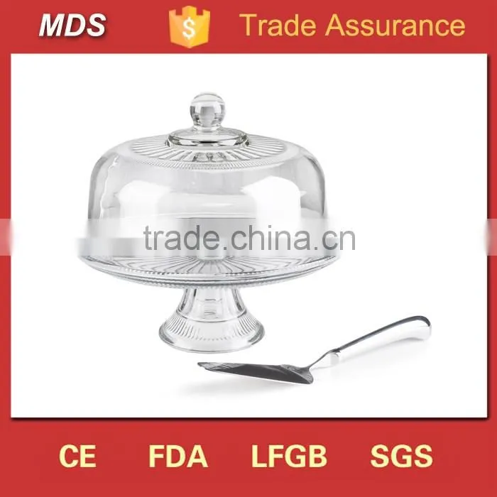 Home gifts handmade clear glass dome cake cover