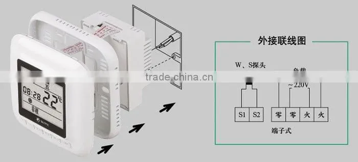 T809 series LCD display intelligent thermostat