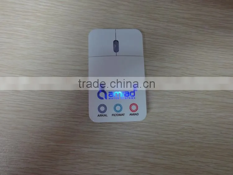 2.4G Wireless gift mouse Super slim flat rechargeable mouse with mini receiver for computer