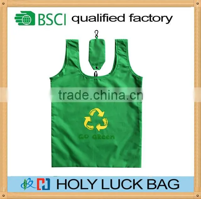 BSCI customized rpet/eco recycled pet folding shopping custom eco bag china