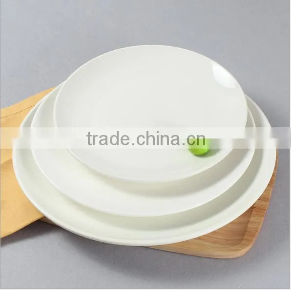 Pure White Circular Hotel Plate Beefsteak Plate Ceramic Tableware HY1671501