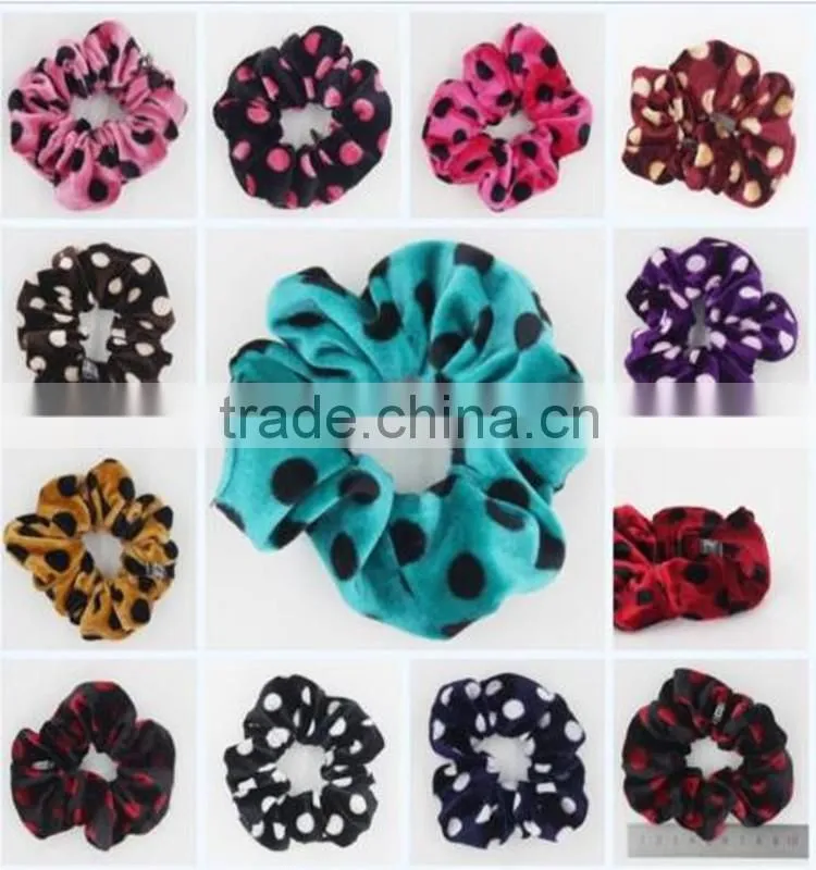 fancy Velvet rhinestone pink scrunchy Ponytail Holde wholesale fascinators