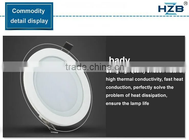 Trade Assurance Warm White 6W Square Round LED Ceiling Panel Down Lights Bulb Lamp For Home