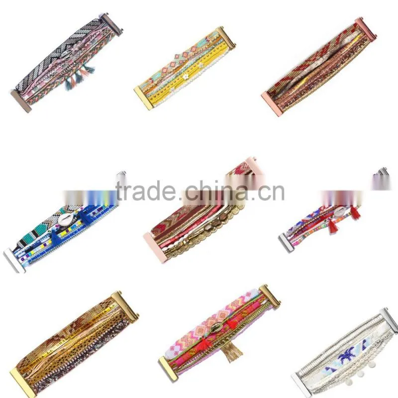 christmas product bead braided waxed cords stone jewelry