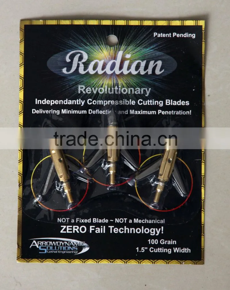 Arrow dynamic Solutions New Radian 100 Grain Broadheads,Good Quality