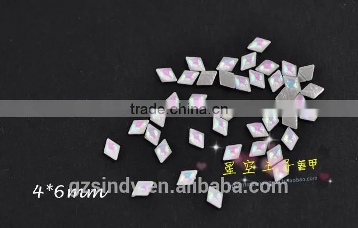 Korean Style Glass Resin Stone Opal Color Decorative Stones ZX:SZ573