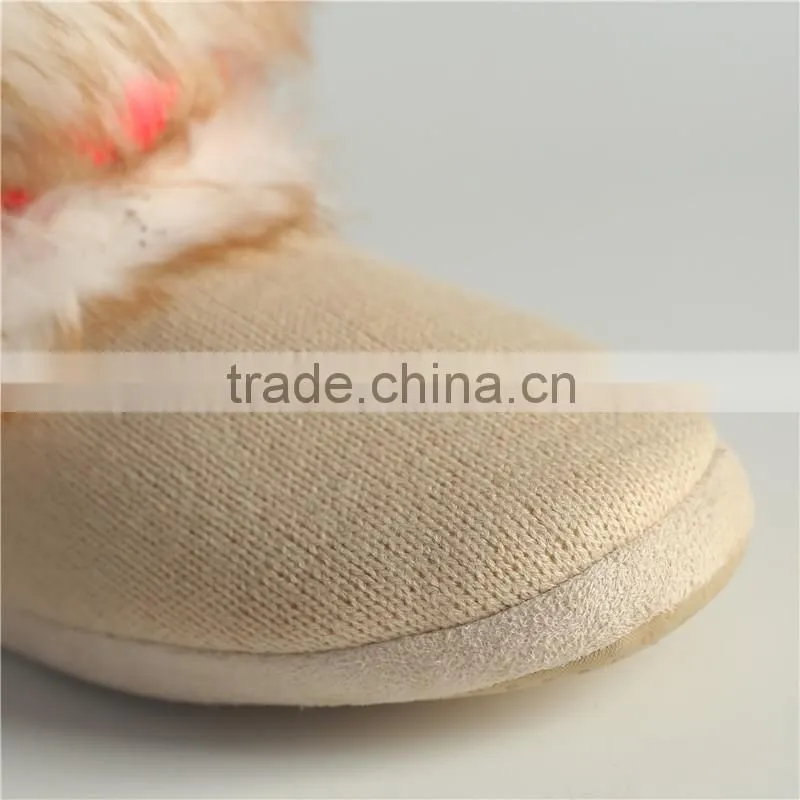 Girls comfortable slipper knit boots