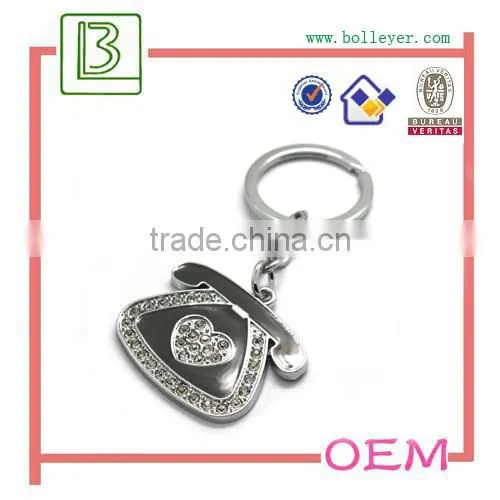 Promotional lovely metal ballet dancer keychain